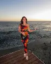 Hawaiian Floral Strapless Bodycon Dress 