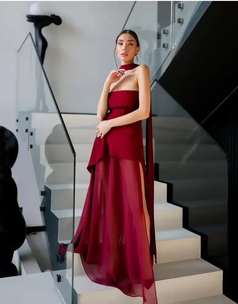 Strapless maxi dress
