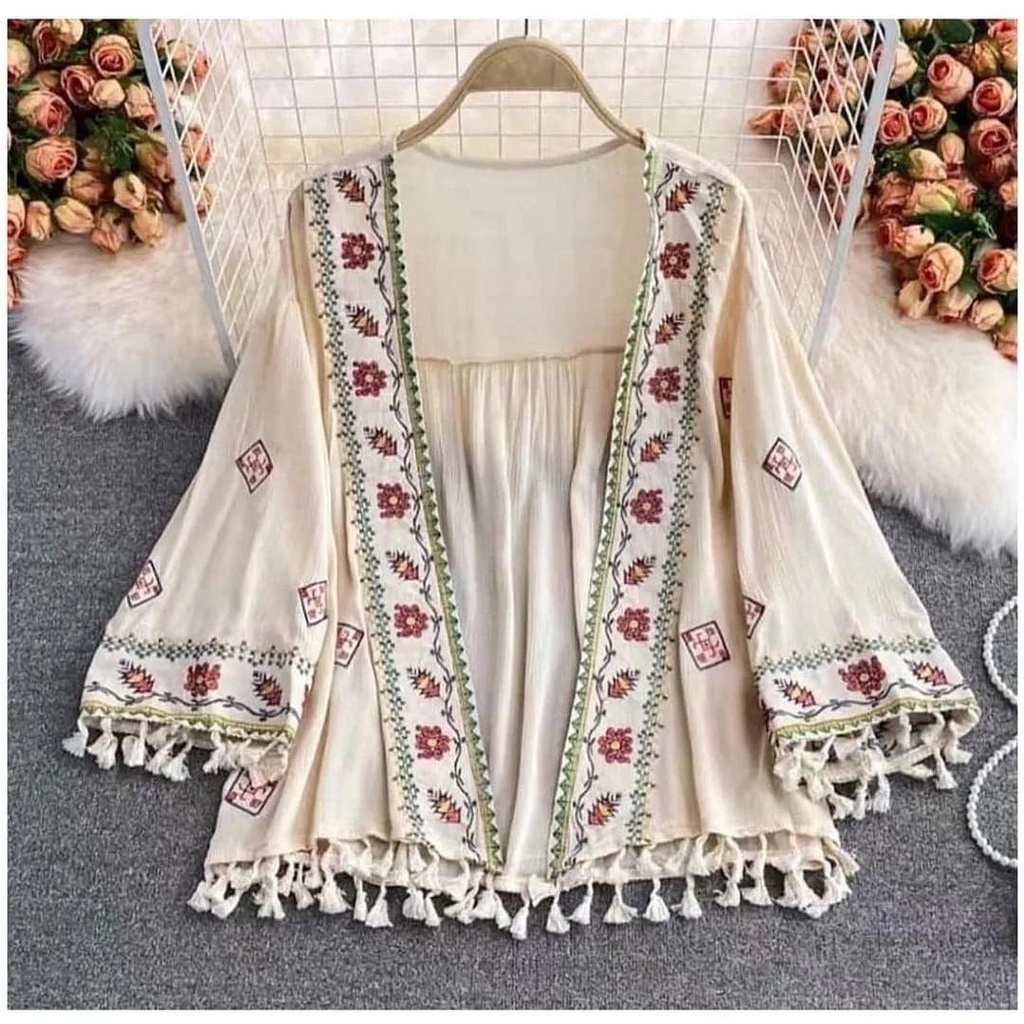 Boho Tassel Kimono