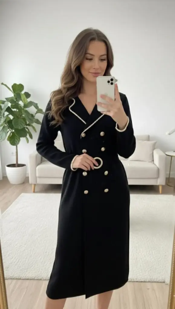 Elora Buttoned Knit Dress